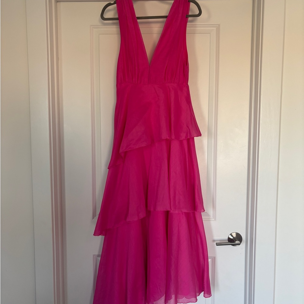Hello Molly Vibrant Pink High Low Dress